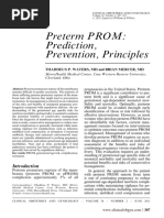 Preterm PROM: Prediction, Prevention, Principles