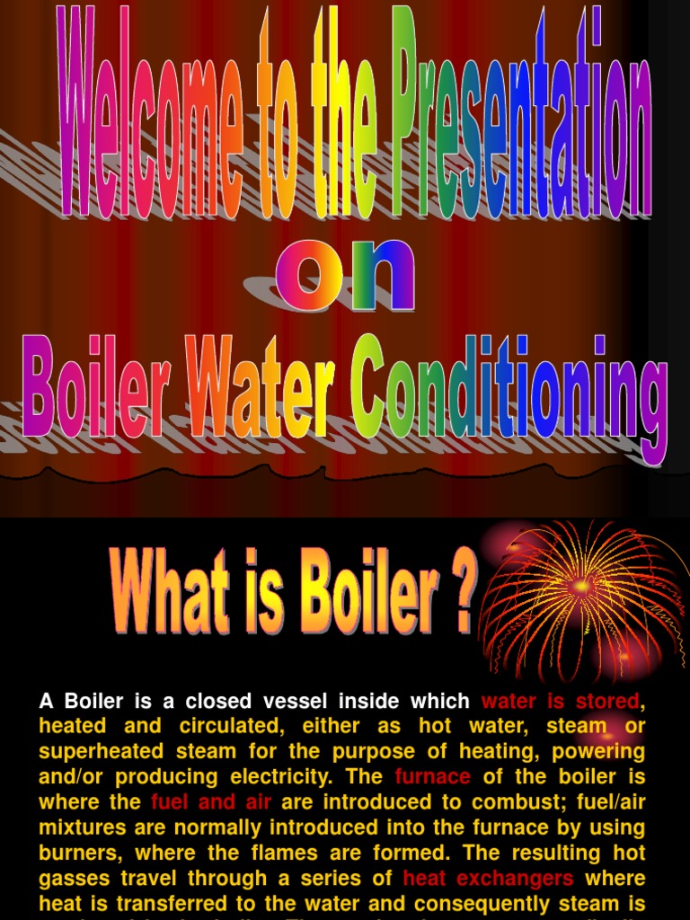 Boiler Water Conditioning PDF Steam Boiler