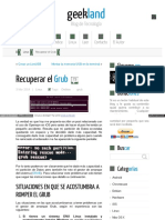 Geekland Eu Recuperar El Grub