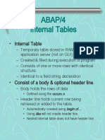 ABAP Internal Tables