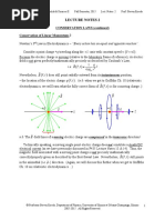 Lecture Notes 2: CONSERVATION LAWS (Continued) Conservation of Linear Momentum