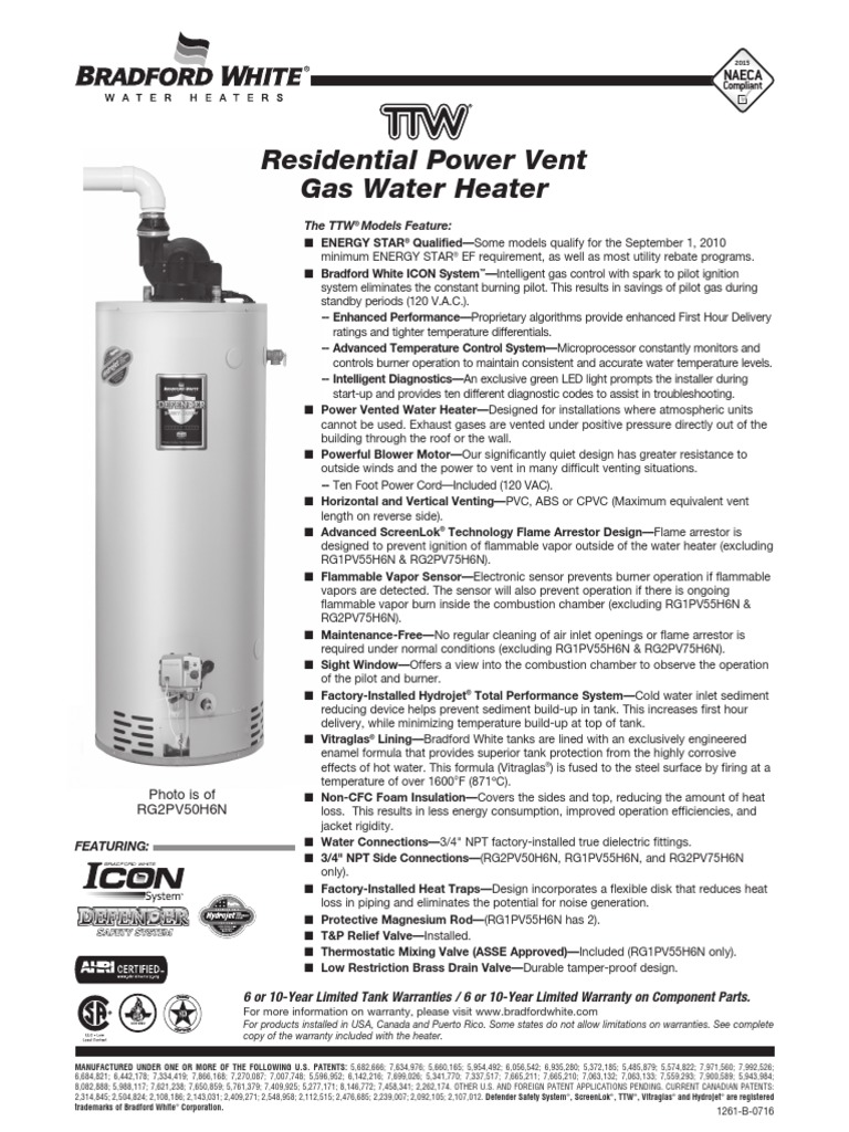 Bradford White Water Heater Parts Diagram