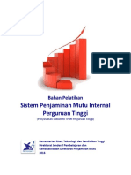 Sistem Penjaminan Mutu Internal Perguruan Tinggi: Bahan Pelatihan