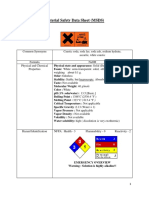 Material Safety Data Sheet (MSDS) : I) Sodium Hydroxide