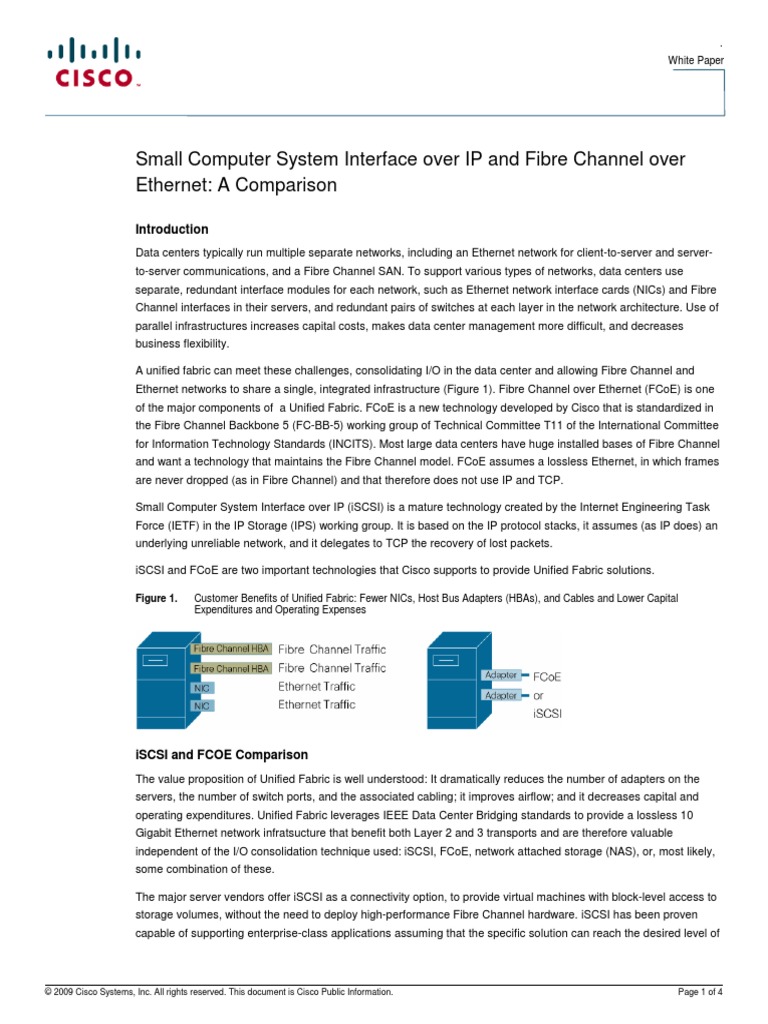 Small Computer System Interface Over IP and Fibre Channel Over Ethernet ...