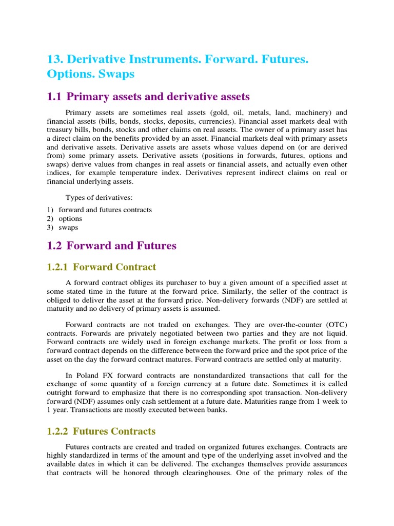 Fm13 Futures Contract Option Finance - 