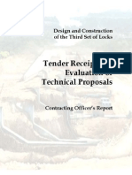 Tender Receipt and Evaluation of Technical Proposals: Design and Construction of The Third Set of Locks
