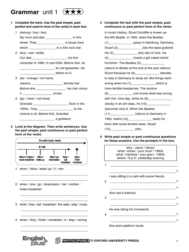 English Plus 3 Unit 1