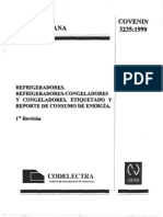 REFRIGERADORES, REF3235-1999 COVENIN RIGERADORES-CONGELADORES Y CONGELEDORES. ETIQUETADO Y REPORTE DE CONSUMO DE EN.pdf