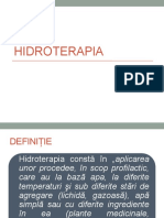 Curs VI - Hidroterapia