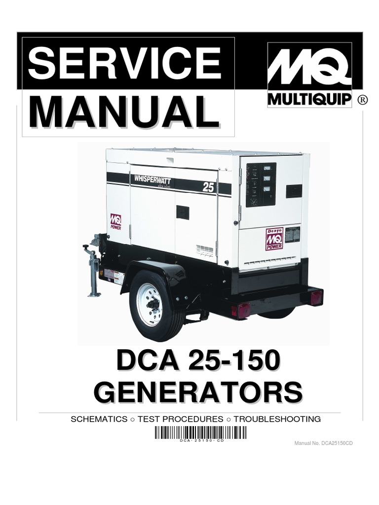 DCA25-150 Service Manual | PDF | Manufactured Goods | Machines