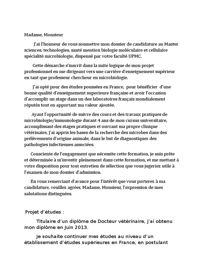 Motivation Microbiologie