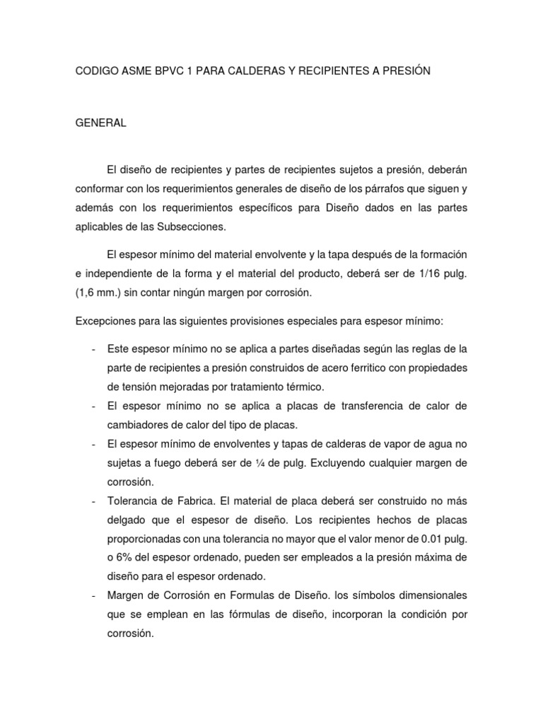 4) Diseño Segun Codigo Asme BPVC | PDF | Acero | Presión