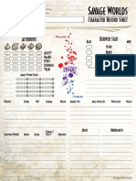 Savage Worlds Character Sheet Color