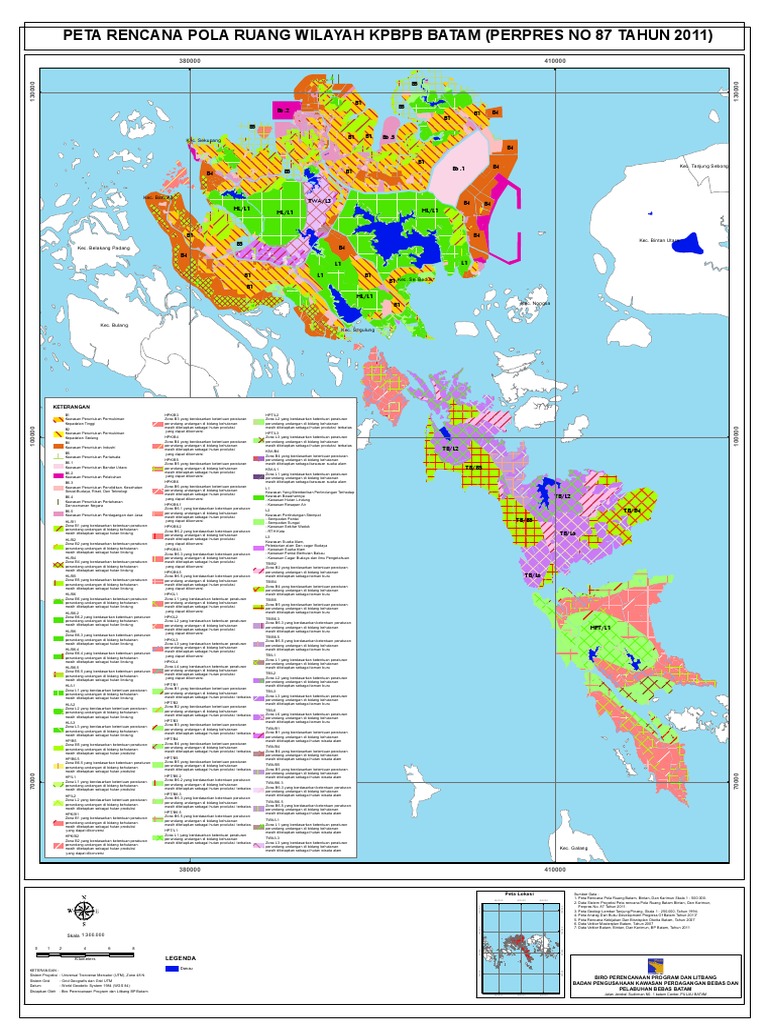 Peta Rencana Pola Ruang Batam | PDF