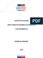 Guia de Postulación Crece 2016 - Ejes de Desarrollo - Tarapacá (VD)