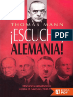 !escucha, Alemania! - Thomas Mann PDF