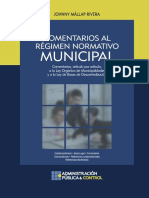 Comentarios Al Regimen Normativo Municipal PDF