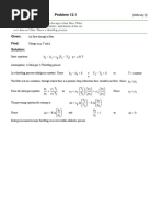 Problem 12.1: Given: Find: Solution