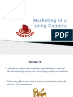 Marketing in A Developing Country