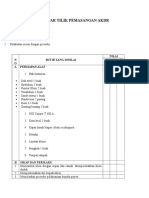 Daftar Tilik Pemasangan Akdr