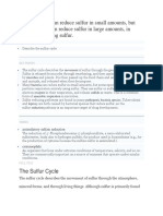 Sulfur Cycle