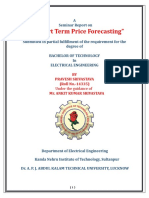 "Short Term Price Forecasting": BY Pravesh Srivastava (Roll No.-14335) Mr. Ankit Kumar Srivastava