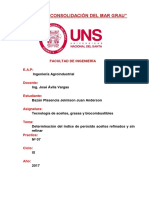 Indice de Peroxidos de Aceites Refinados y Sin Refinar Lab 07 Grasas Aceites