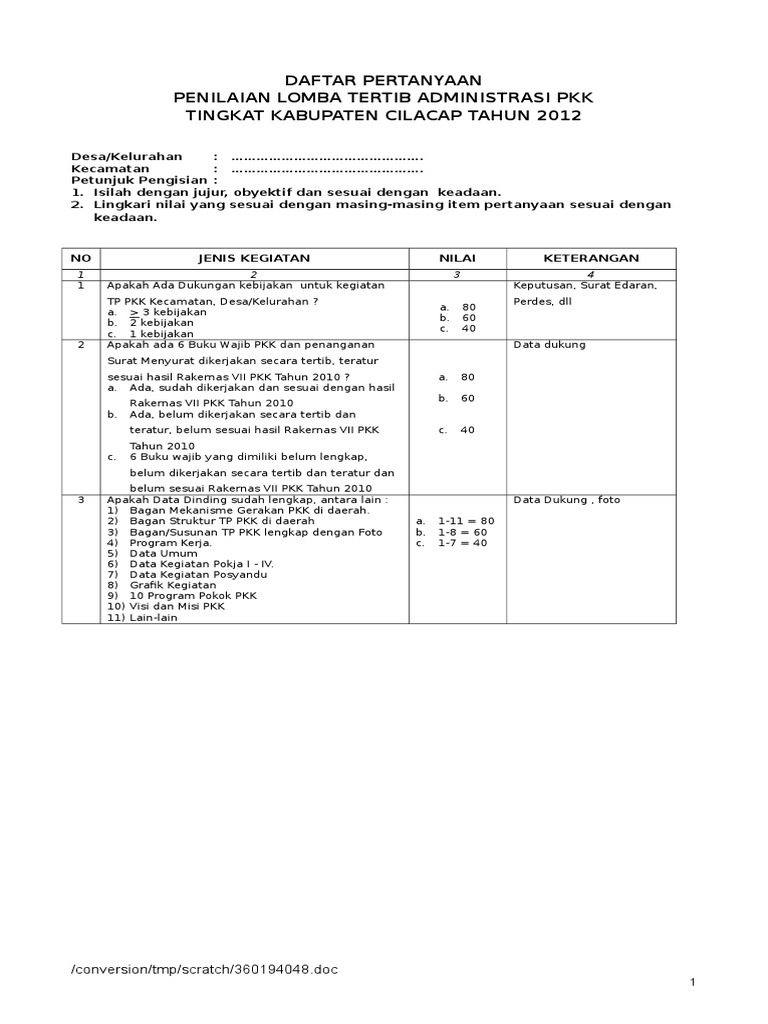 Quest Lomba Tertib Administrasi