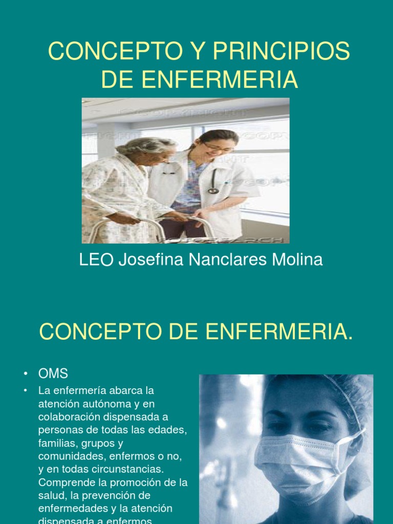Concepto y Principios de Enfermeria Enfermería Ciencia