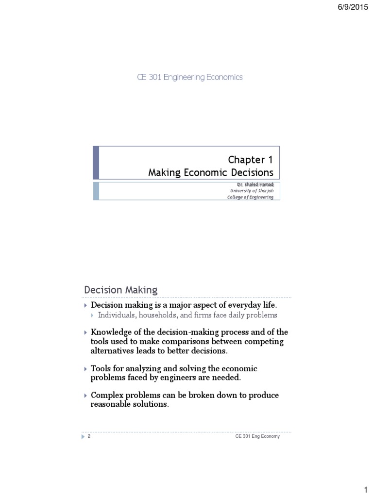 Making Economic Decisions | PDF | Economics | Decision Making