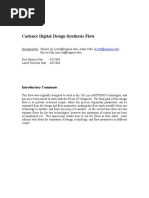 Cadence Digital Design Synthesis Flow