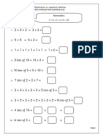 Multiplication As Repeated Addition: Maths Worksheets From Mathsblog - Co.uk
