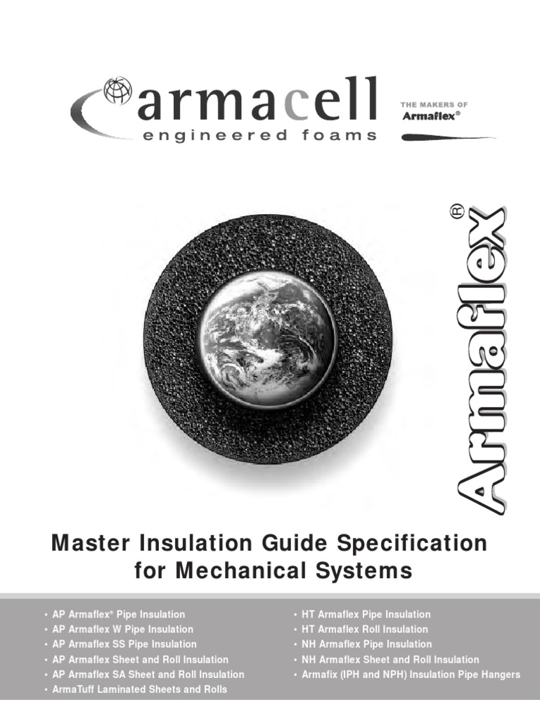 Armacell Master Insulation Guide Spec PDF Duct (Flow) Thermal