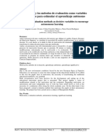 La Motivación y Los Métodos de Evaluación para Estimular El Aprendizaje Autónomo