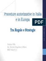 Procedure Autorizzative in Italia e in Europa - UNIPV