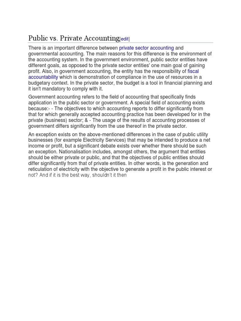 Public vs. Private Accounting PDF