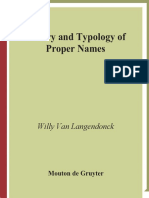 Langendonck W.v.-Theory and Typology of Proper Names-Mouton de Gruyter (2007)