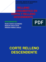 Corte y relleno descendente con relleno neumático