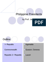 Philippine Presidents - 1st, 2nd Republics, and Commonwealth