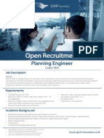 Open Recruitment: Planning Engineer