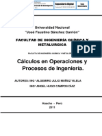 Calculos de Operaciones y Procesos Quimicos