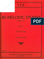 Violoncelo - Método - Sebastian Lee - 40 Estudos Melodicos - Opus 31 - Livro 1 PDF