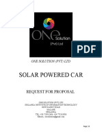 RFP For Solar Powered Car