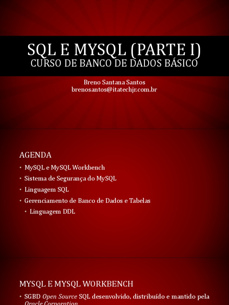 Curso Básico de MySQL e SQL | PDF | SQL | Software de gerenciamento de ...