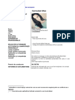 Model de Curriculum Vitae European