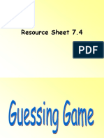 Resource Sheet 7.4