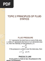 Topic 2 Principle of Fluid Statics