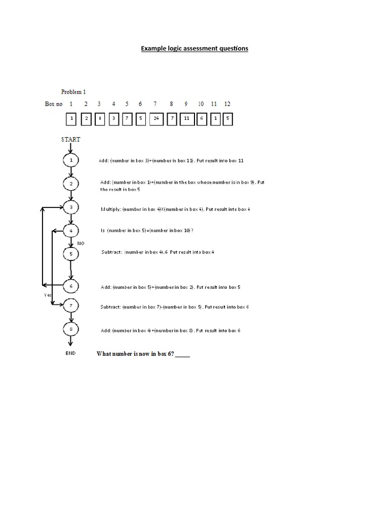 Logic Assessment Sample Questions | PDF