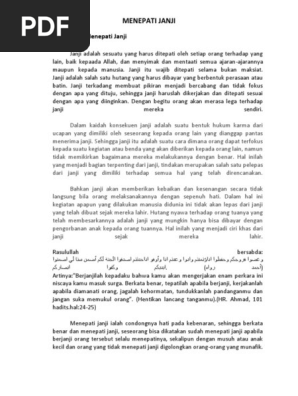 Menepati Janji Pdf